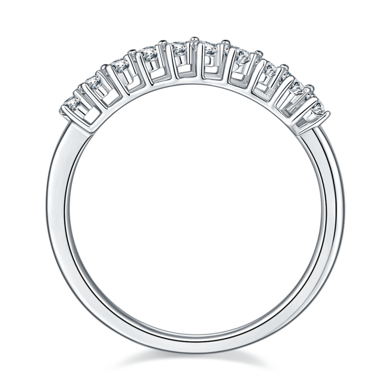Pear shaped S925 silver plated platinum moissanite diamond women's ring 1.0 carat D-grade